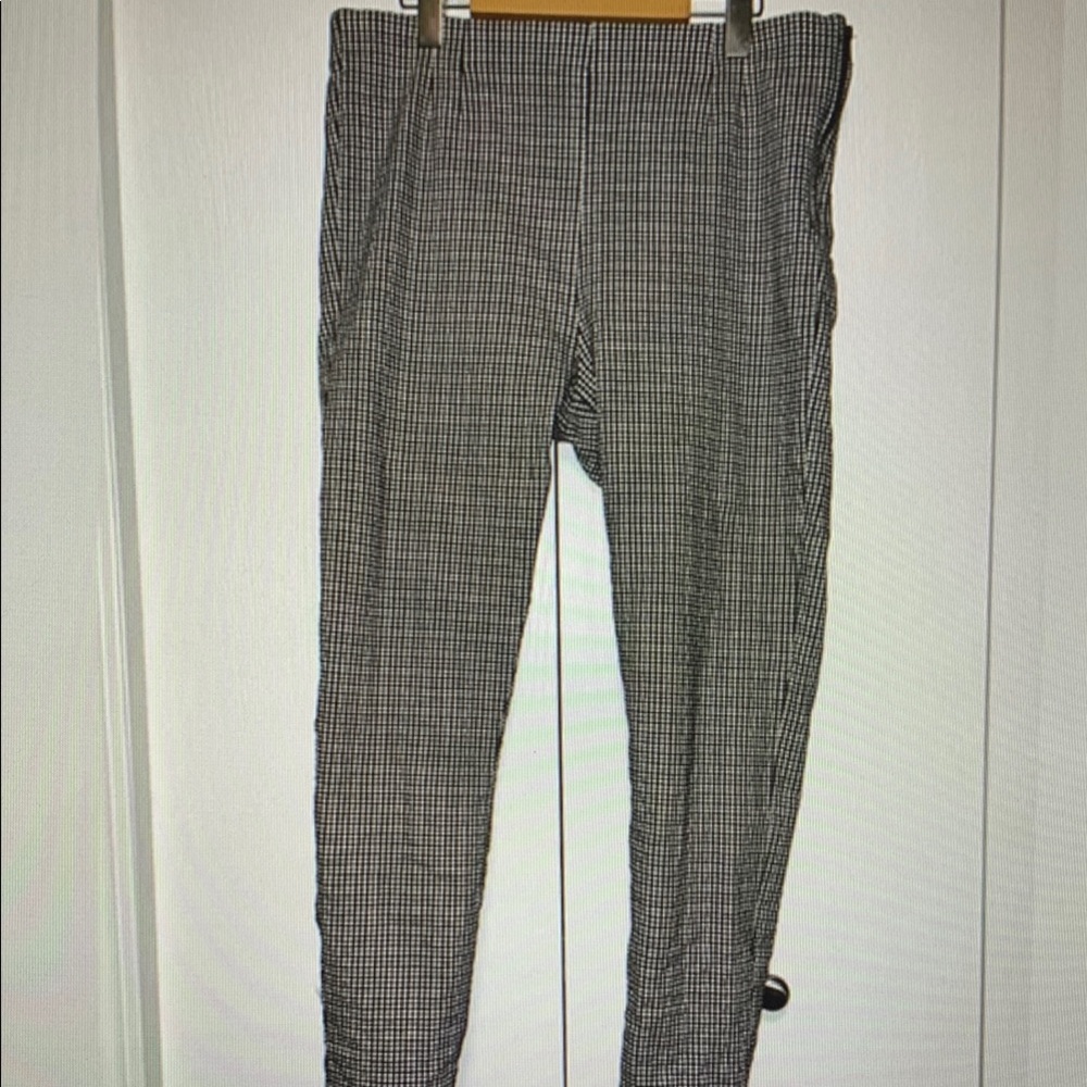 Men's Black and White Checkered Pants